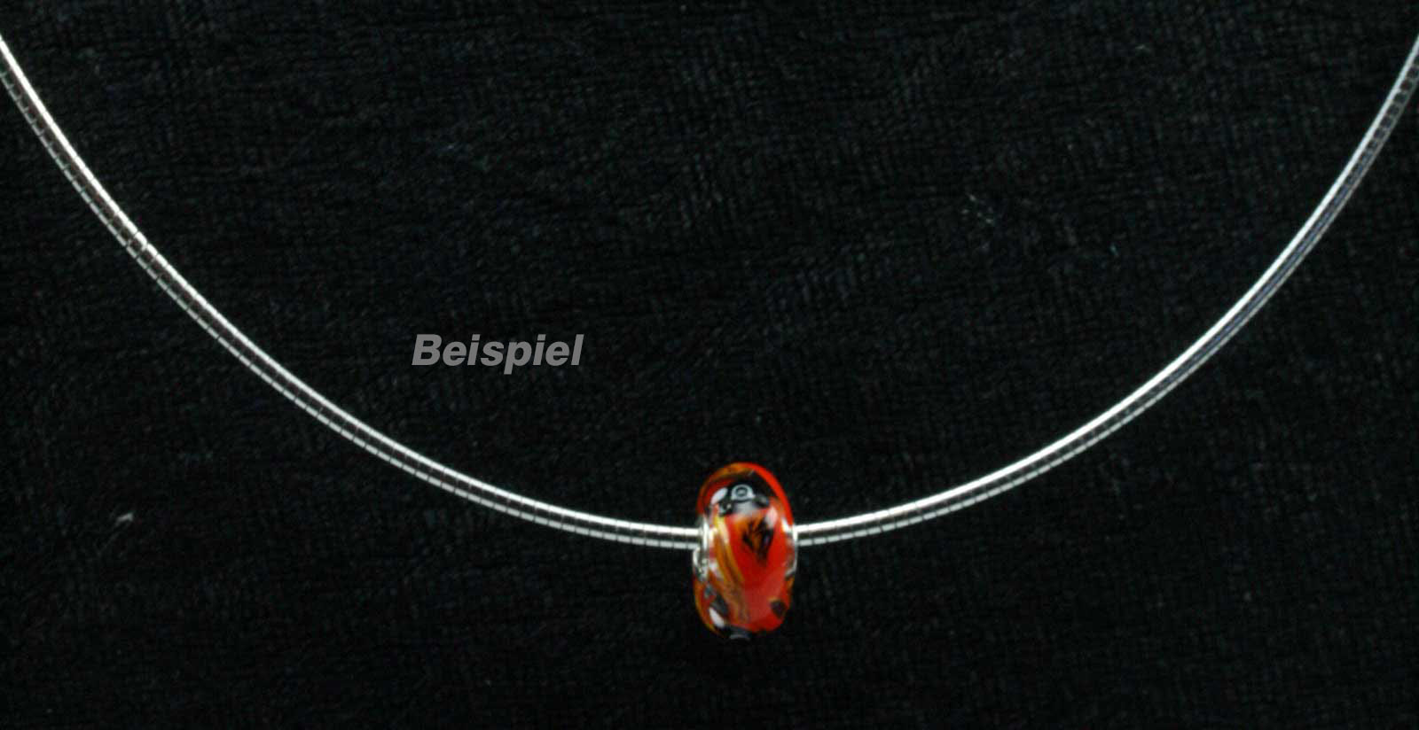 Omega-Tonda-Halsreif 925/er Silber rhodeniert