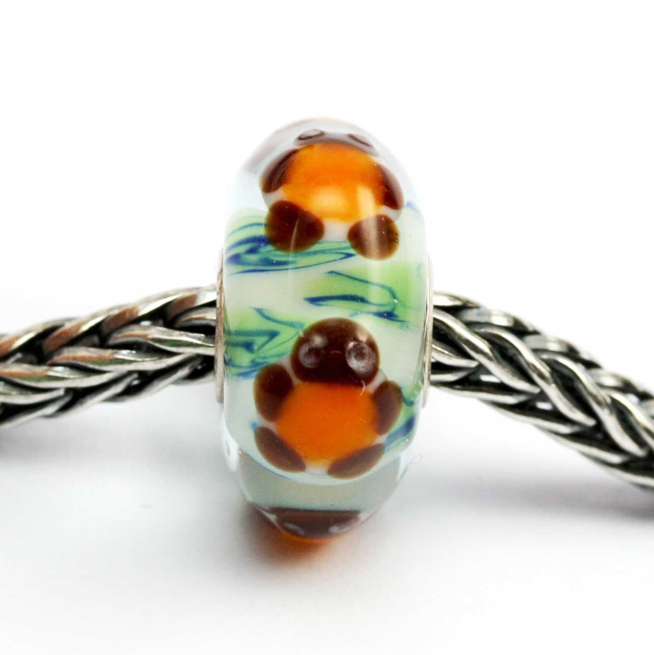 Unique Glasbead mit Schildkröte 17