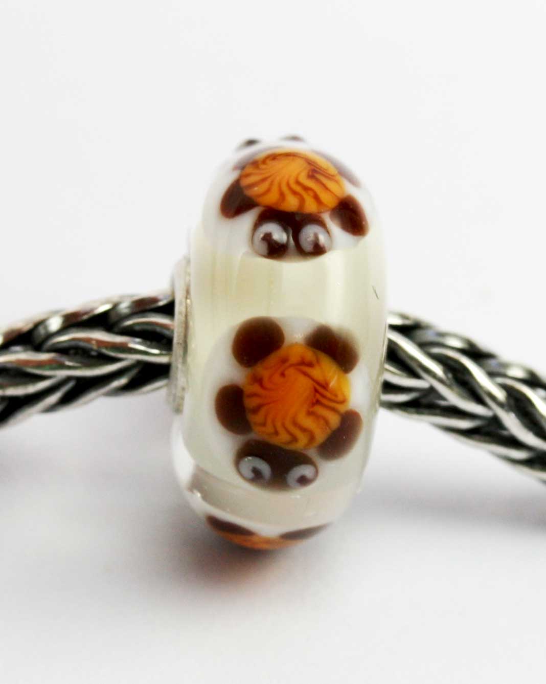 Unique Glasbead mit Schildkröte 22