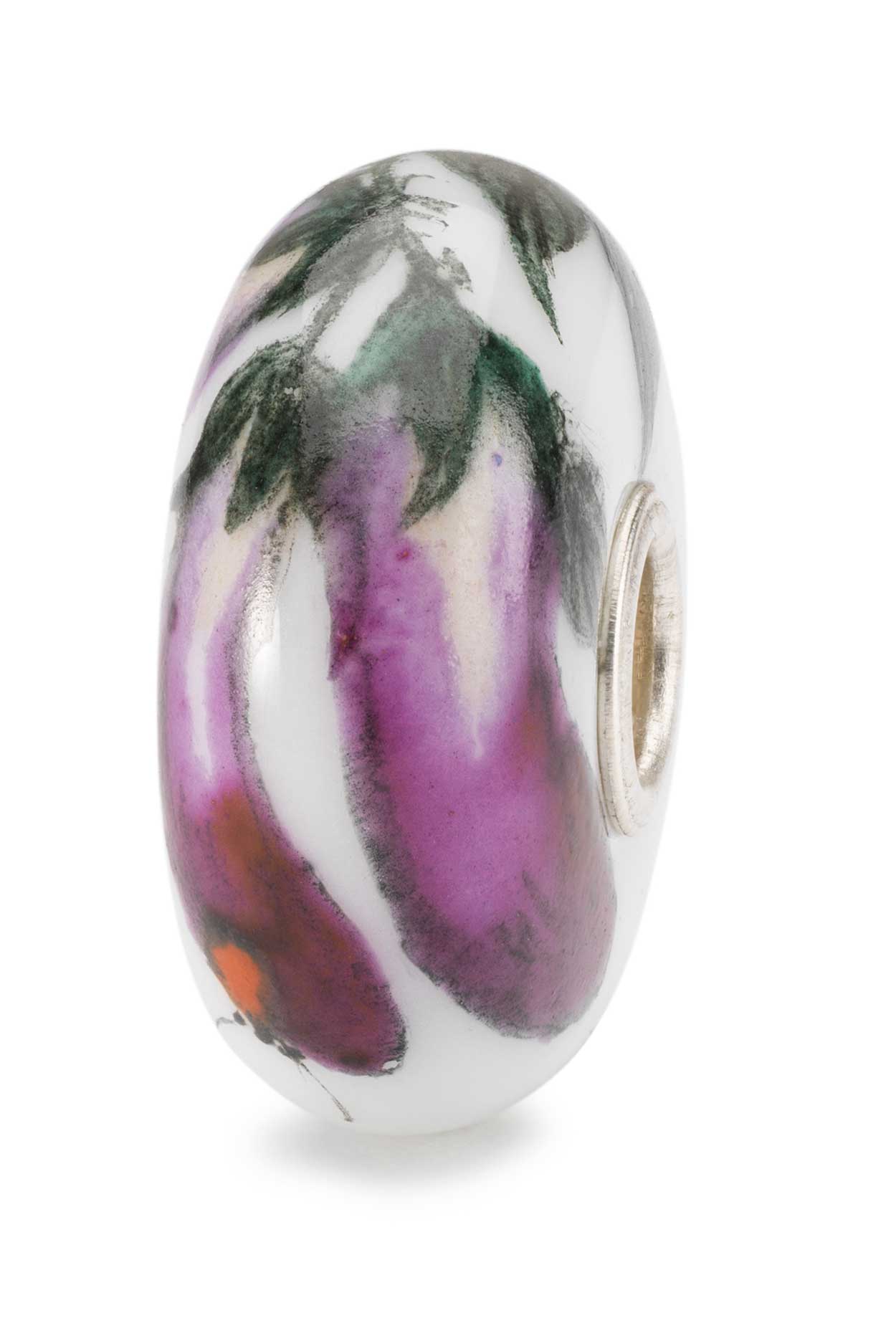 Zarte Aubergine Porzellan Bead  TCHBE-30007