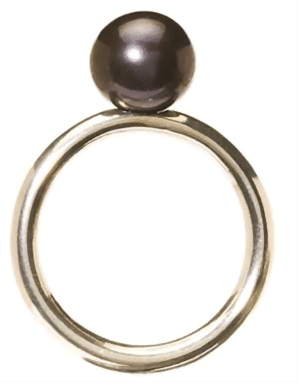 Trollbeads  Ring  Perlenring schwarz R5108  Auslaufartikel