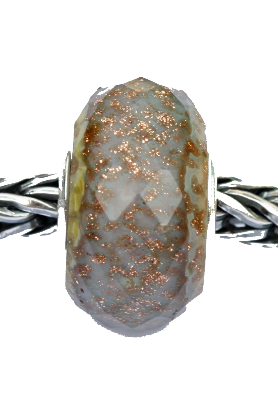 Troll Agate 81 TROLLBEADS  DAY 2022 Original Abbildung TGLBE-30086 "mit Einkaufwagen Chip am Schlüsselanhänger"