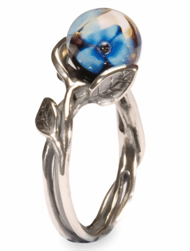 Trollbeads Ring Blaue Blume TAGRI-00255  