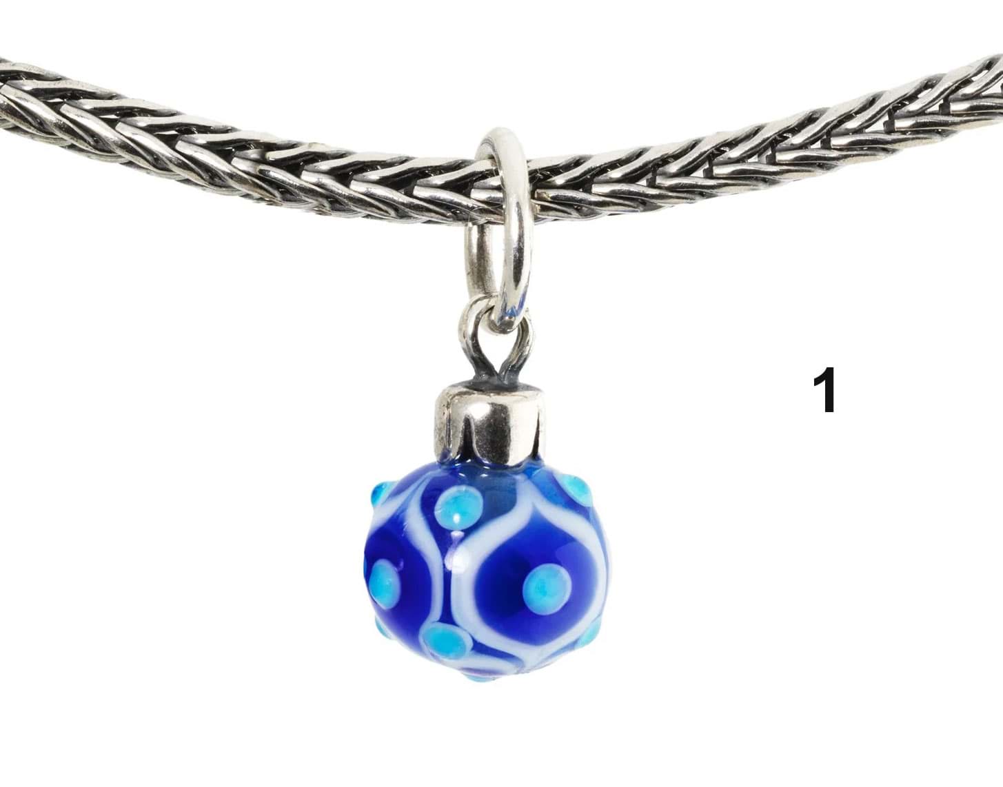 Blaue Weihnachtskugel Anhänger 1