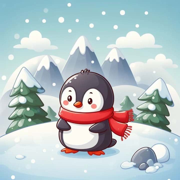 SPECIAL WINTER UNIQUE MIT TIERMOTIV 4 Pinguin (Produktbild "Beispiel")