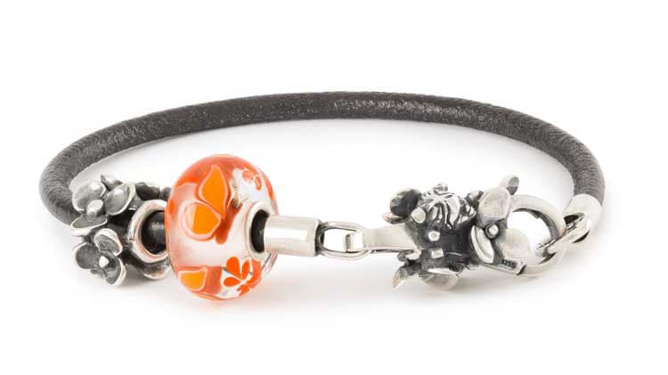 Blumenfee Leder Armband -  Limitiertes Designerarmband