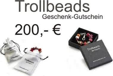 Trollbeads Geschenk - Gutschein 200,- €