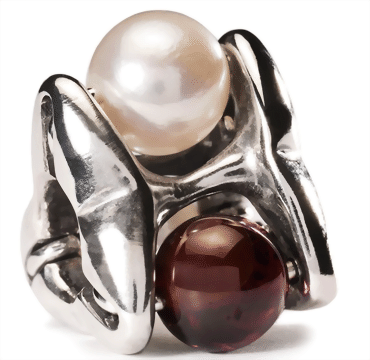 Silber mit Glas - Stein - Perle