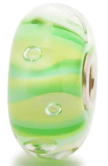  Trollbeads Grün gestreiften Blasen TGLBE-10129   Retired 