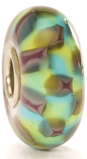 Trollbeads Türkis-Purpurrotes Schach  TGLBE-10242   Retired  
