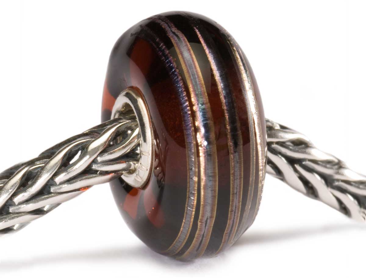 Trollbeads Goldener Faden, Braun TGLBE-10259  / 61394 Retired  