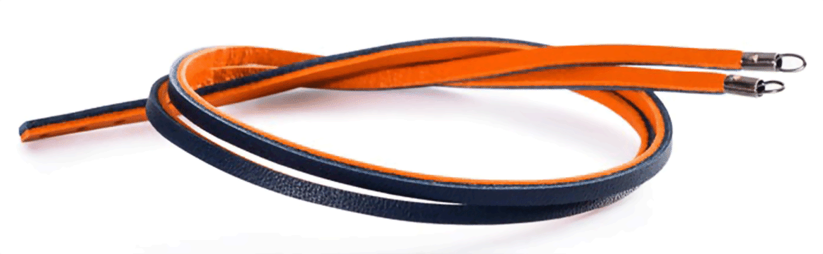 Leder Armband, Orange-Navy  TLEBR-0043  ,, RETIRED 2020"
