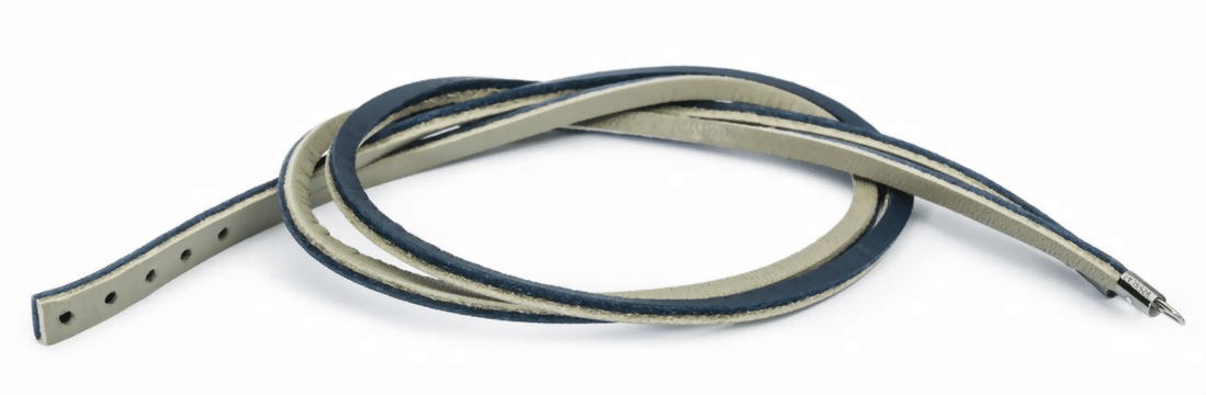 Lederarmband, Dunkelblau/Hellgrau  TLEBR-00049 ,, RETIRED 2020"