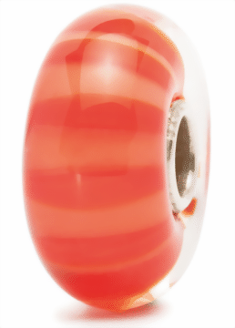 Trollbeads Pfirsich Streifen TGLBE-10137 / 61452   Retired  