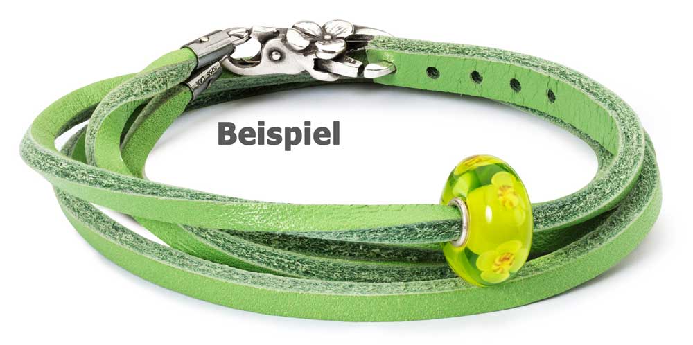 Trollbeads Leder Armband  Grün  TLEBR-00016/  Retired
