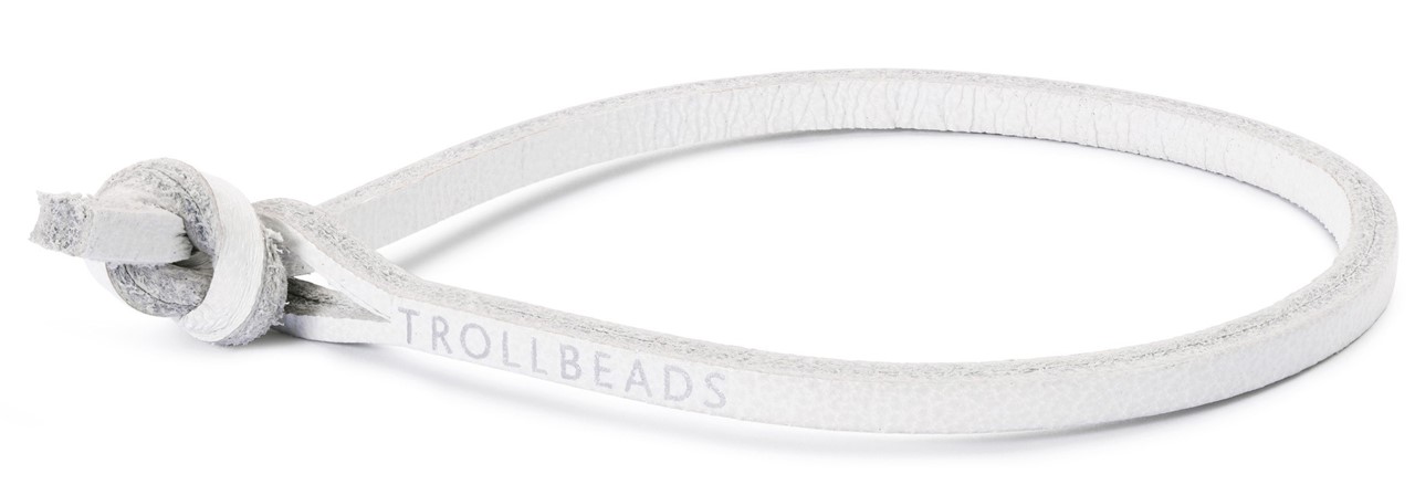 Lederband Single, weiß  TLEBR-00055