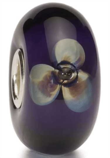  Trollbeads Violette Blume  TGLBE-10075 / 61401 Retired 