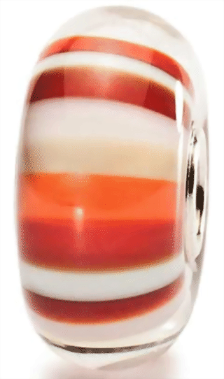 Trollbeads Erdbeer Streifen  TGLBE-10153  /  61465 Retired (Auslauf Artikel) 2018