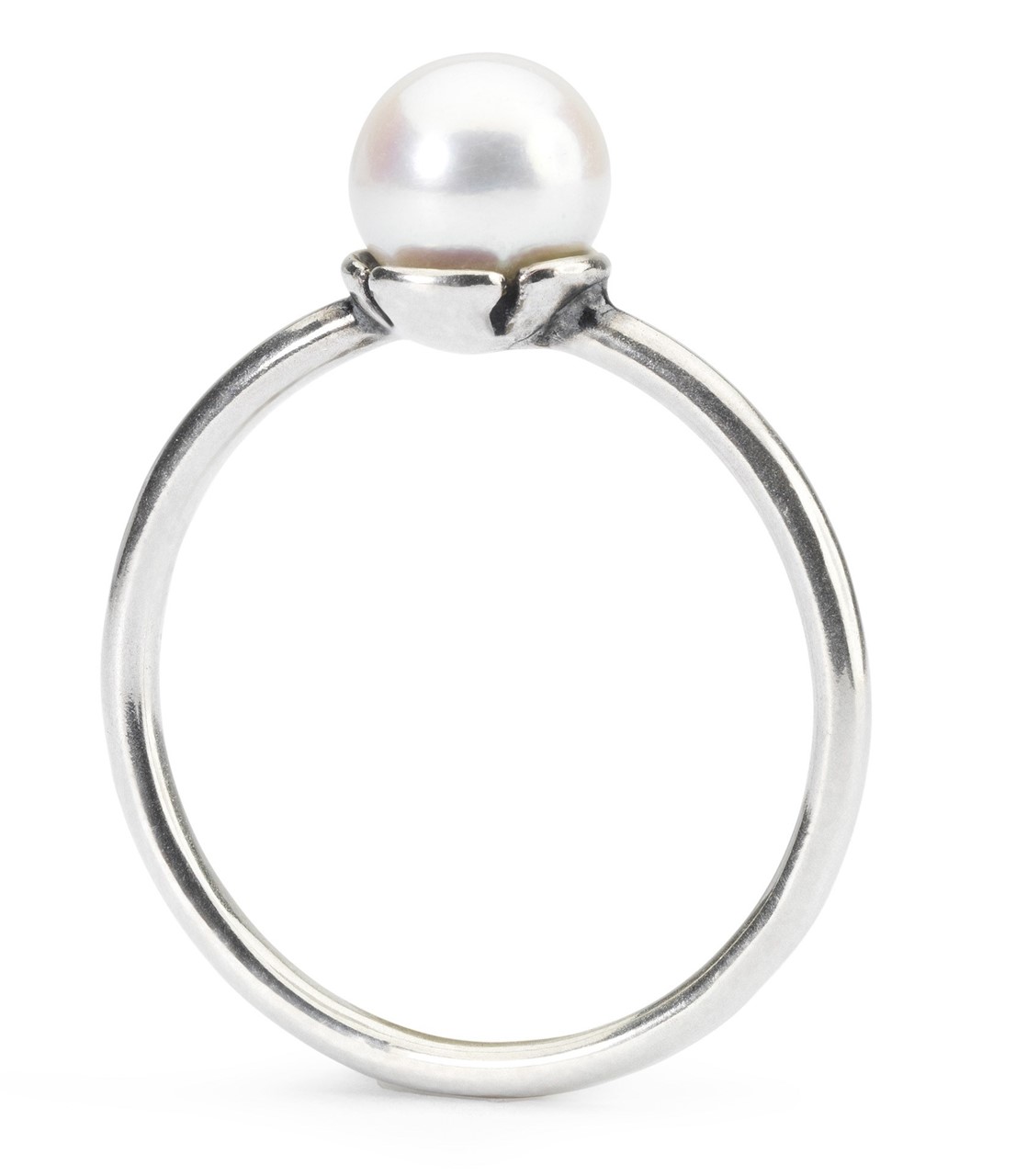 Trollbeads Zarter weißer Perlenring TAGRI-00411-422