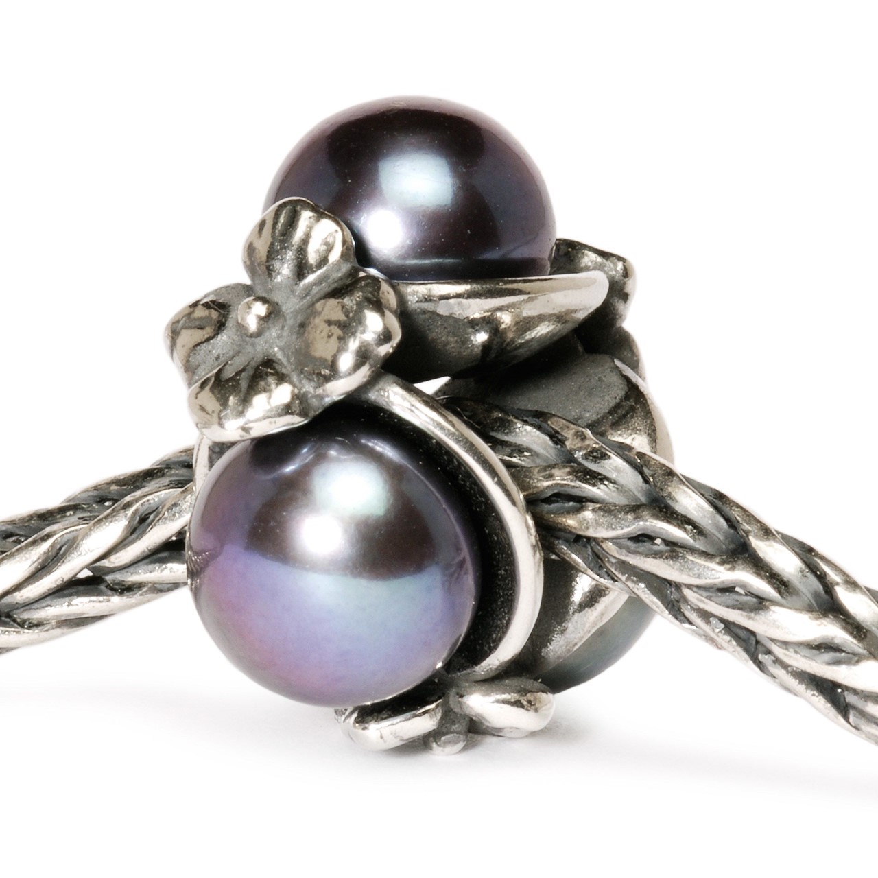  Trollbeads Dreifache Perle schwarz TAGBE-00095 