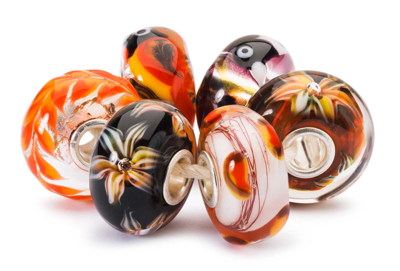 Goldene Abendsonne Set  6 Beads zum Set Preis  TGLBE-00172