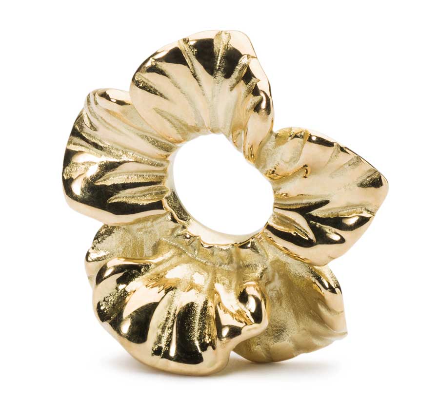 Trollbeads Fantasy Hibiskus Gold TAUBE-00120