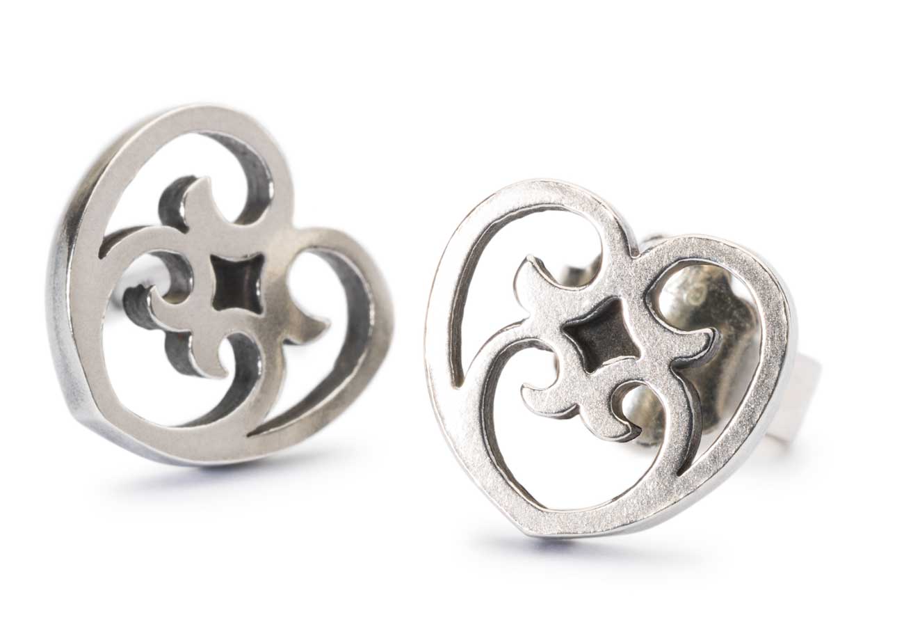 Trollbeads Herzen Ohrstecker TAGEA-00105